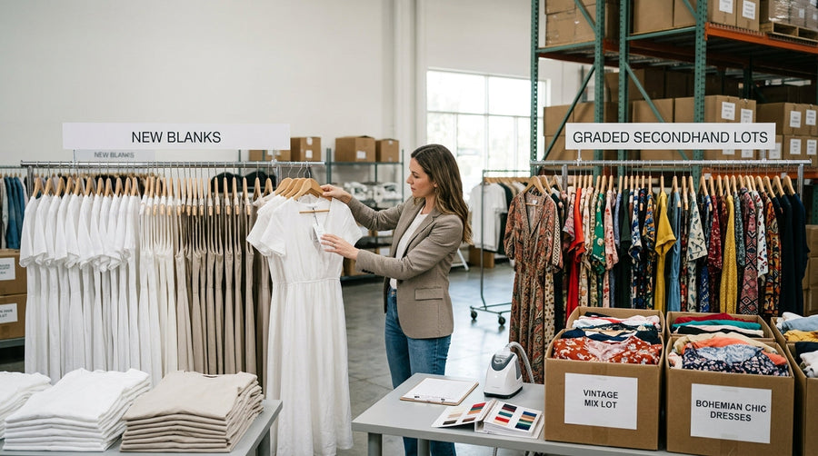 Buying Dresses Wholesale in Bulk: New Blanks vs. Graded Secondhand Lots