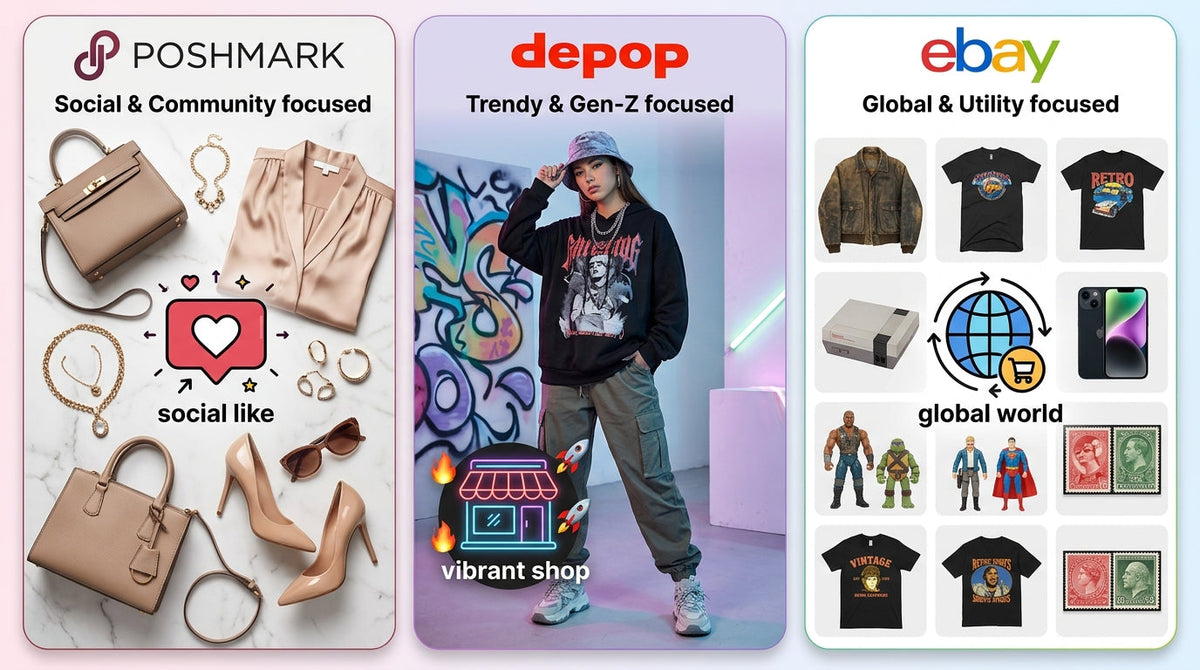 Poshmark vs Depop vs eBay: Choosing the Right Platform for Your Resale Style