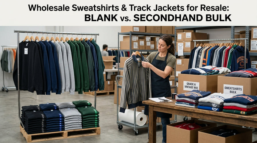 Wholesale Sweatshirts & Track Jackets for Resale: Blank vs. Secondhand Bulk
