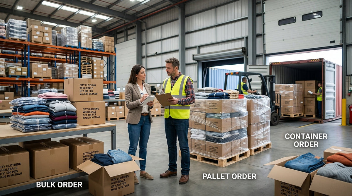 Bulk vs Pallet vs Container: How Wholesale Clothing Buying Actually Scales