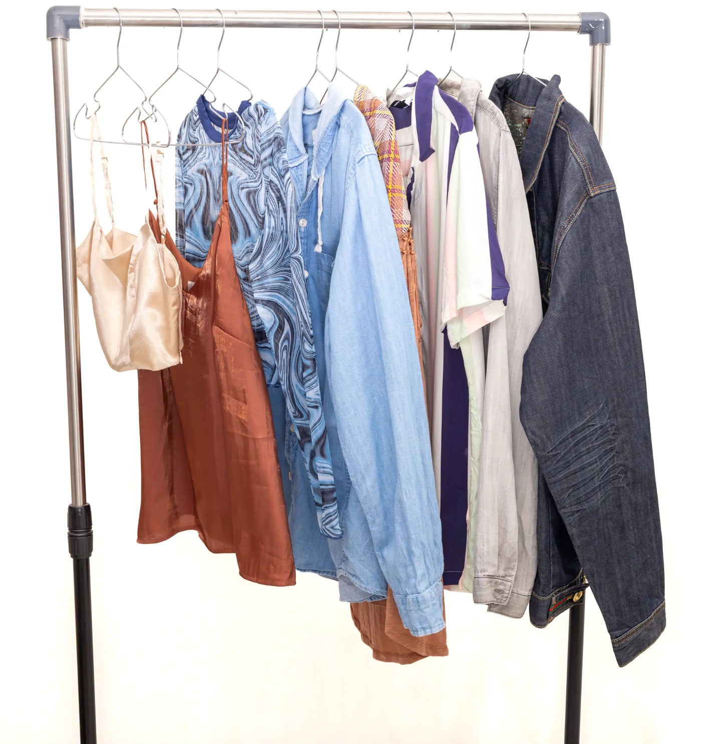 Mixed wholesale clothing pack for resellers – front view of assorted pieces